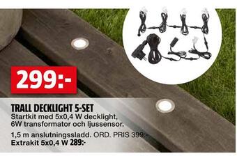 Bauhaus Trall decklight 5-set erbjuda