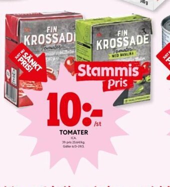 ICA Kvantum Tomater erbjuda