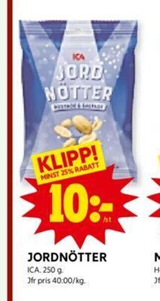 ICA Kvantum Jordnötter erbjuda