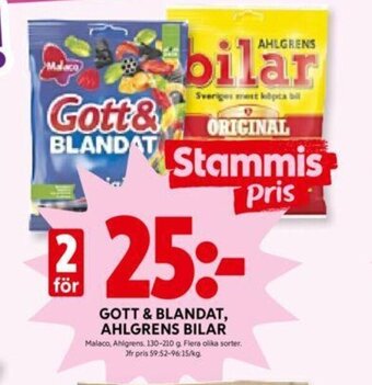 ICA Kvantum Gott & Blandat, Ahlgrens Bilar erbjuda