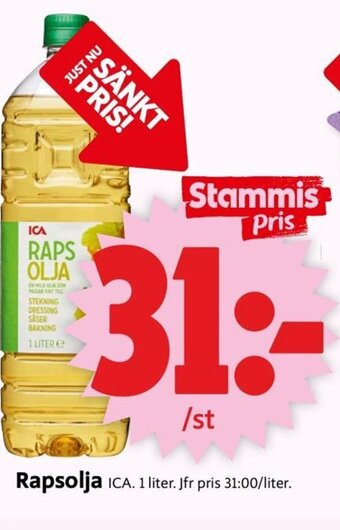 ICA Supermarket Rapsolja erbjuda