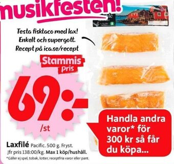 ICA Supermarket Laxfilé erbjuda
