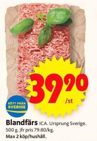 ICA Supermarket Blandfärs erbjuda