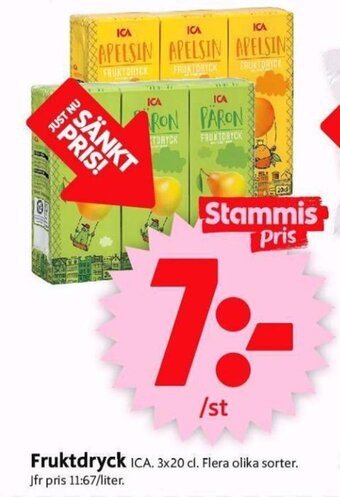 ICA Supermarket Fruktdryck erbjuda