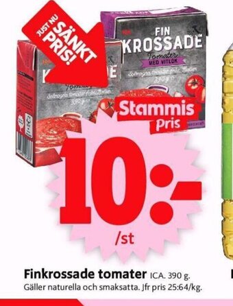 ICA Supermarket Finkrossade Tomater erbjuda