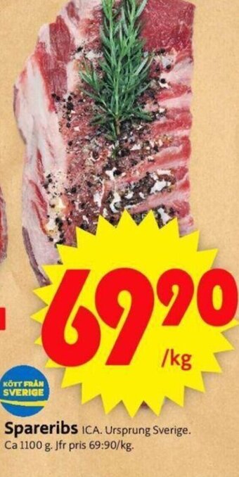 ICA Supermarket Spareribs erbjuda