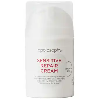 Apotek Hjärtat Apolosophy sensitive repair cream oparf 50ml erbjuda