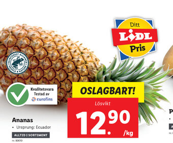 Lidl Ananas erbjuda