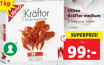 Lidl Ullmo Kräftor medium 1kg erbjuda