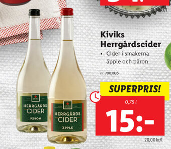 Lidl Kiviks Herrgårdscider 0,75l erbjuda