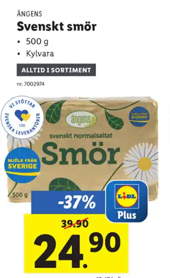 Lidl Ängens Svenskt smör 500g erbjuda