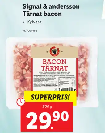 Lidl Signal & Andersson Tärnat bacon 500g erbjuda