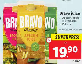 Lidl Bravo Juice 2L erbjuda