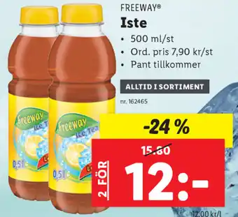 Lidl Freeway Iste 500ml/st erbjuda