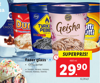 Lidl Fazer glass 480ml erbjuda