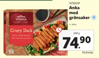 Lidl Vitasia Anka med grönsaker 550g erbjuda
