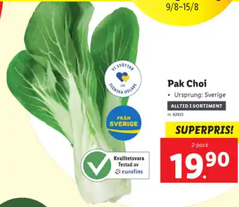 Lidl Pak Choi 2-pack erbjuda