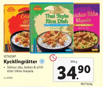 Lidl Vitasia Kycklingrätter 350g erbjuda