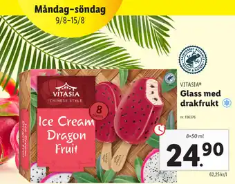 Lidl Vitasia Glass med drakfrukt 8x50ml erbjuda