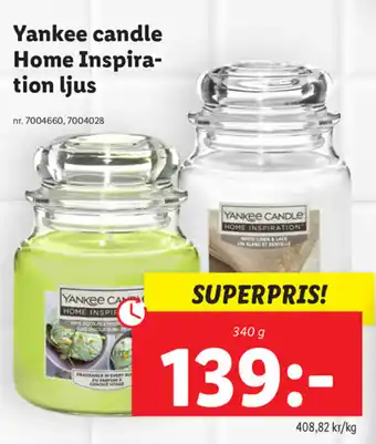 Lidl Yankee candle Home Inspiration lus 340g erbjuda