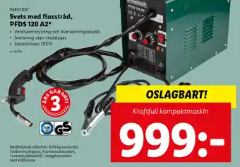 Lidl Parkside Svets med flusstråd, PFDS 120 A2 erbjuda