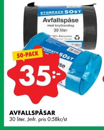 ÖoB Avfallspåsar erbjuda