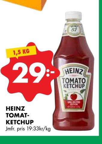 ÖoB Heinz tomatketchup erbjuda