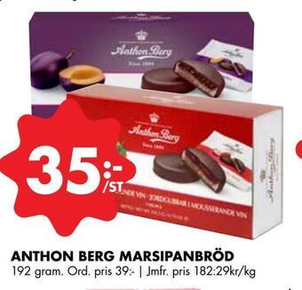 ÖoB Anthon berg marsipanbröd erbjuda