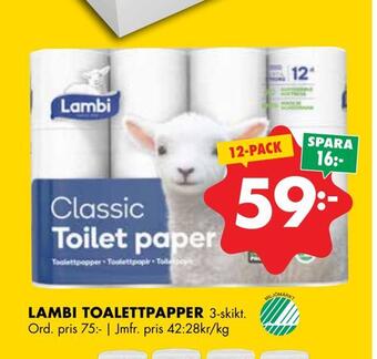 ÖoB Lambi toalettpapper erbjuda