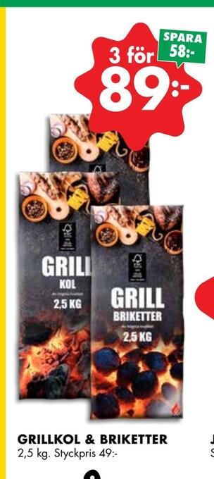 ÖoB Grillkol & briketter erbjuda