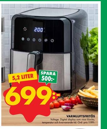 ÖoB Varmluftsfritös erbjuda