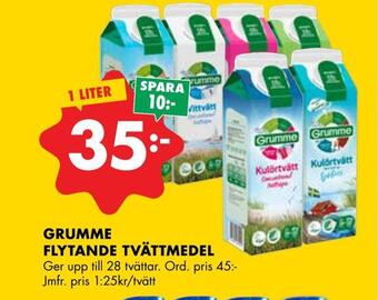 ÖoB Grumme flytande tvättmedel erbjuda