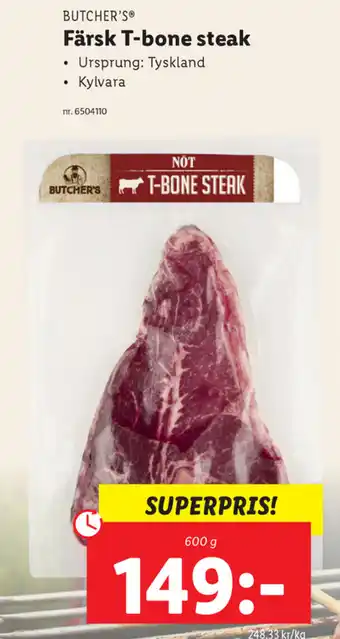 Butcher's Färsk T-bone steak 600g
