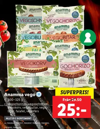 Lidl Anamma vego 300-325g erbjuda