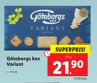 Lidl Göteborgs Kex Variant 215g erbjuda