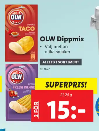 Lidl OLW Dippmix 21,24g erbjuda