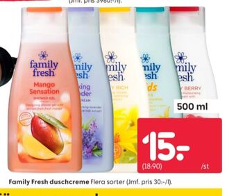 Rusta Family fresh duschtvål erbjuda