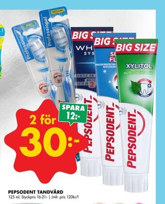 ÖoB Pepsodent tandkräm erbjuda