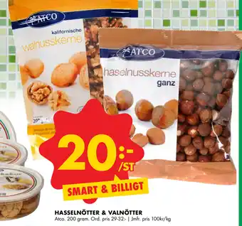 Alco Hasselnötter & Valnötter 200 gram