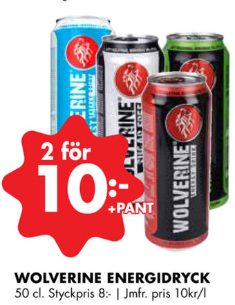 ÖoB Wolverine Energidryck 50cl erbjuda