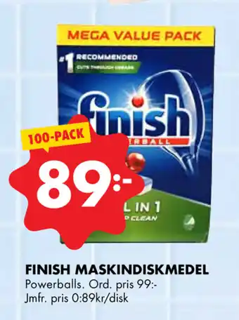 ÖoB Finish Maskindiskmedel 100-pack erbjuda