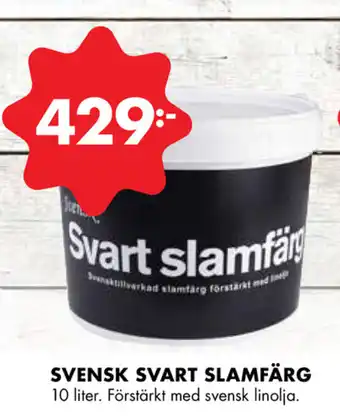 Svensk Svart Slamfärg 10 liter