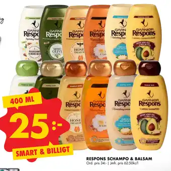 ÖoB Garnier Respons Schampo & balsam 400ml erbjuda
