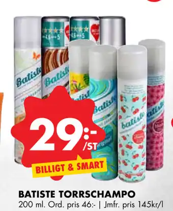 ÖoB Batiste Torrschampo 200ml erbjuda