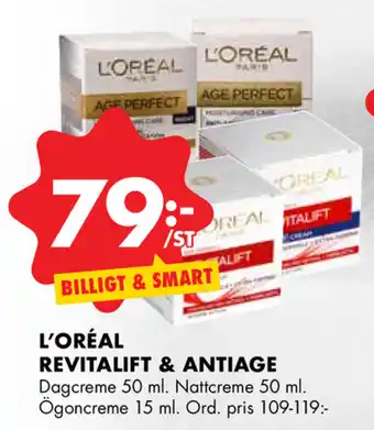 ÖoB L'Oreal Revitalift & Antiage 50ml, 15ml erbjuda