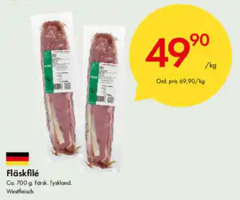 Snabbgross Westfleisch Fläskfilé 700g erbjuda