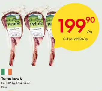 Snabbgross Prime Tomahawk 1,05kg erbjuda