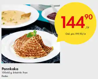 Snabbgross Findus Pannkaka 100x60g erbjuda