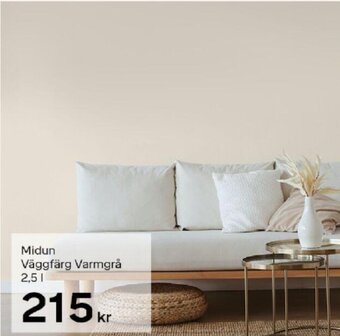 Byggmax Midun Väggfärg Varmgrå 2.5L erbjuda