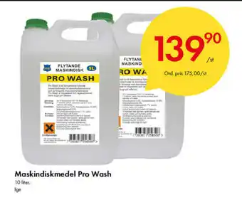 Snabbgross IGE Maskindiskmedel Pro Wash 10 liter erbjuda